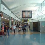 Saguão de check-in do Aeroporto de Auckland em dezembro de 2007