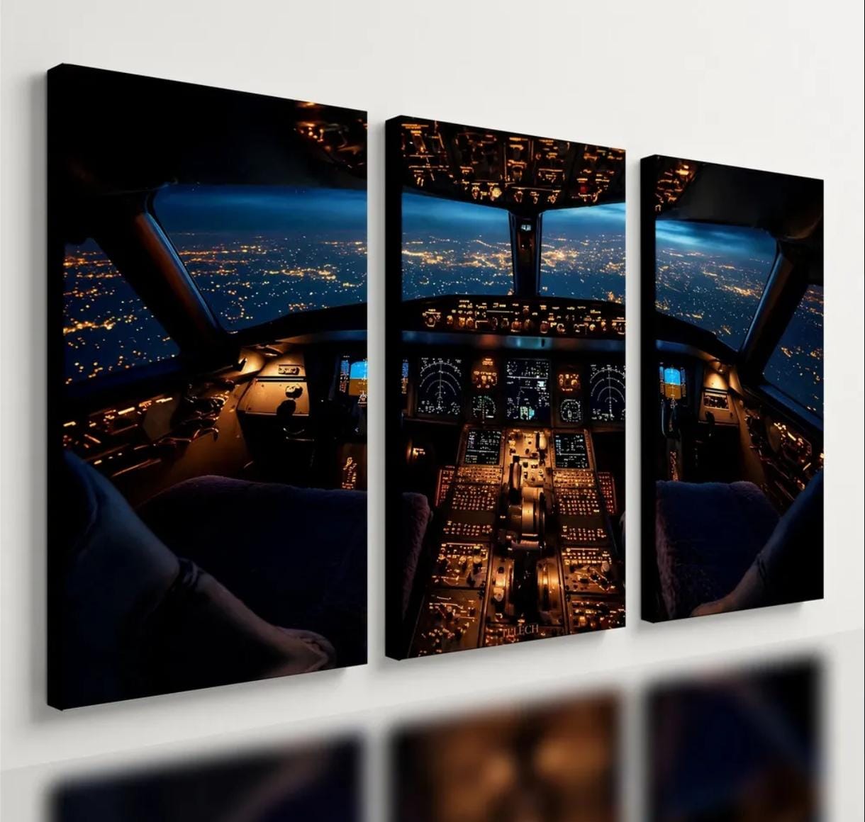 Cockpit em três quadros