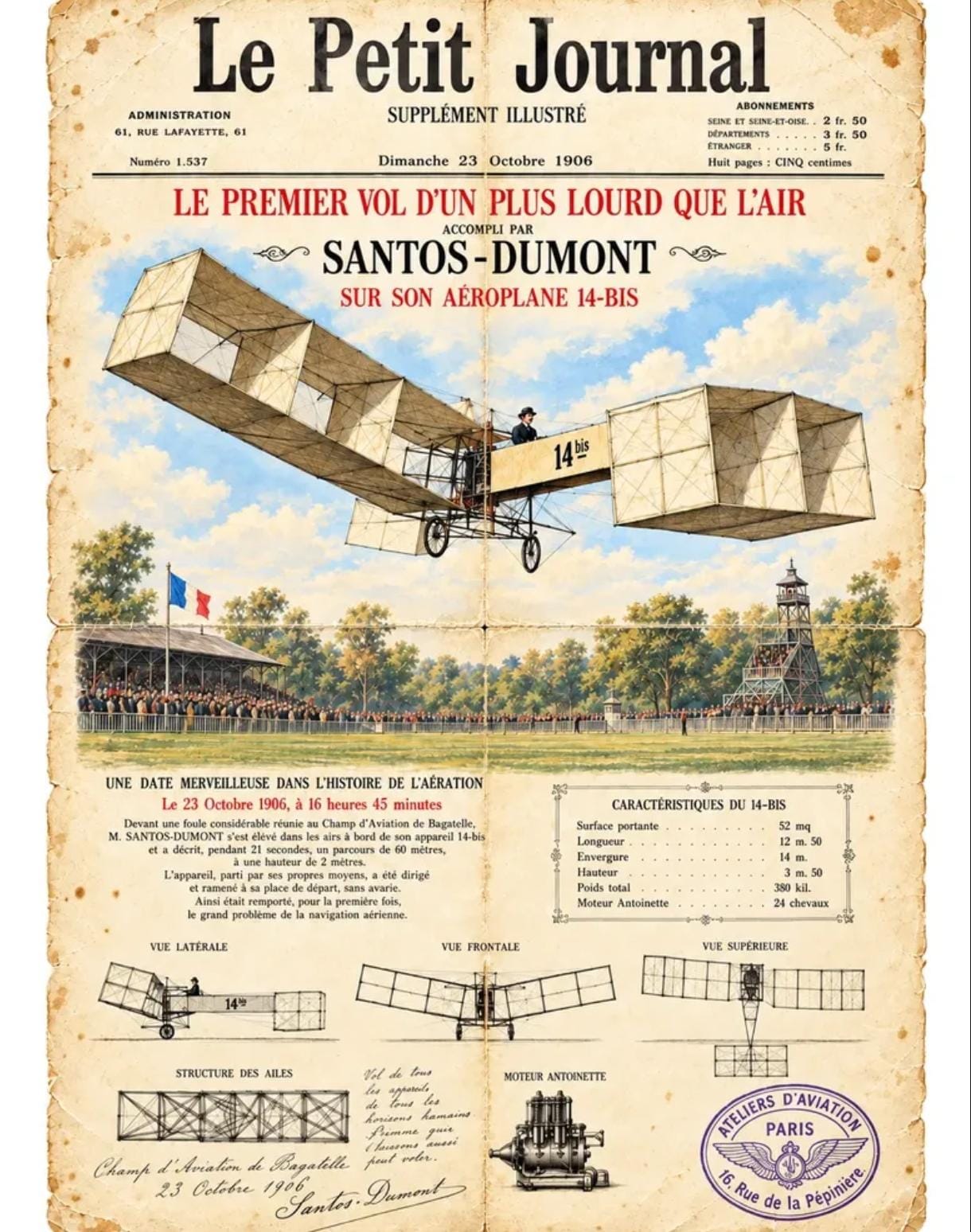 Quadro 14-bis Santos-Dumont A3